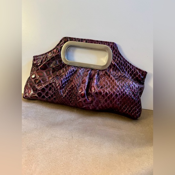 Unlisted by Kenneth Cole Clutch in Purple reptile print. - Picture 5 of 5